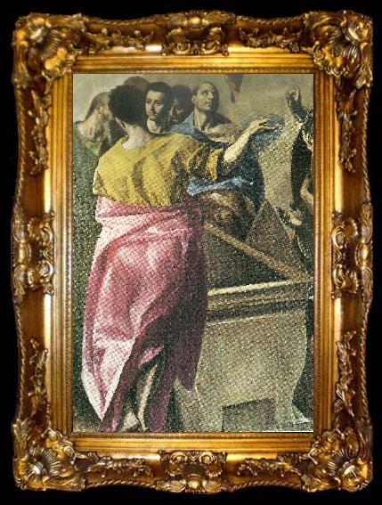 framed  El Greco assumption of the virgin,detail, ta009-2